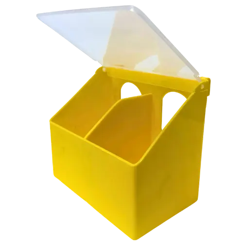 Two Hole Feeder (Single Piece, White)